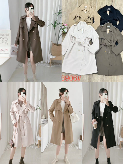 Women Trendy Mid-Length Trench Coat